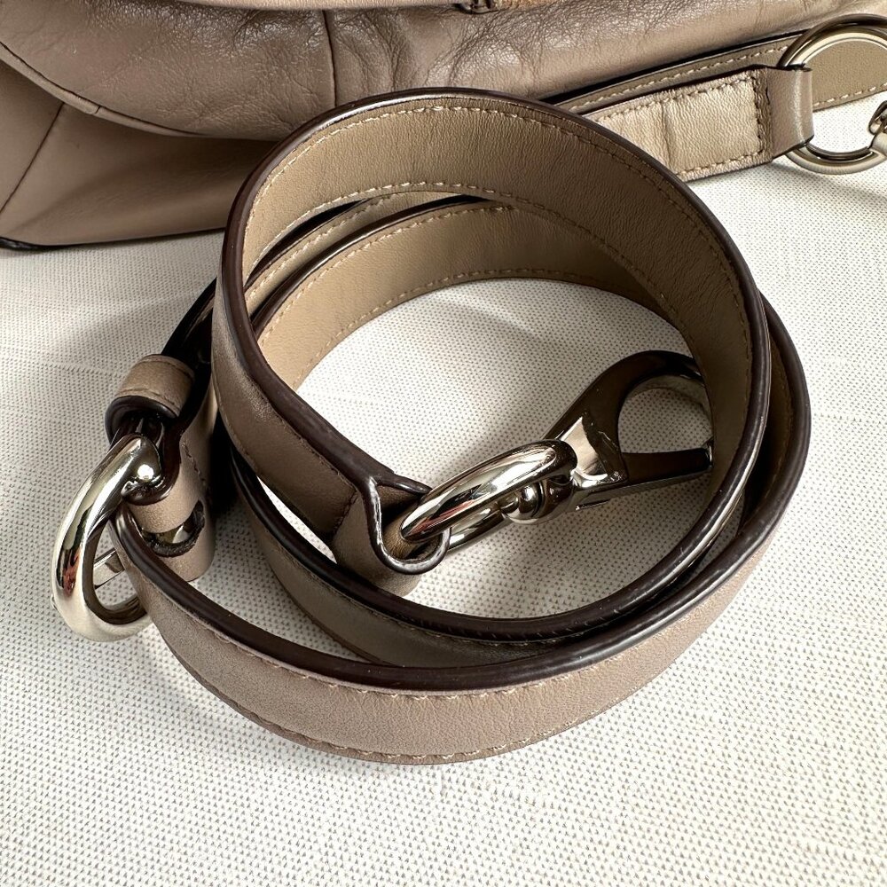 Coach Kristin Beige Leather Shoulder Bag - Picture 3 of 16